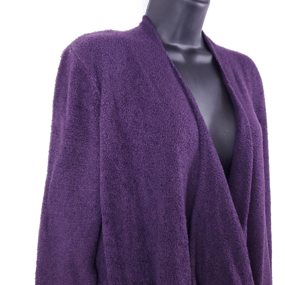 Barefoot Dreams Bamboo Chic Lite Open Cardigan Sweater in Purple - Picture 6 of 7